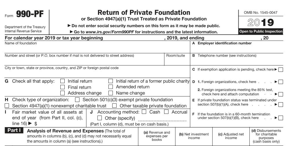 What is IRS Form 990-PF?