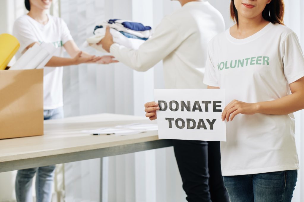 Donate today concept Donate today concept