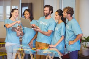 Volunteers Using Technology