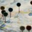 Closeup of pins on the map planning travel journey