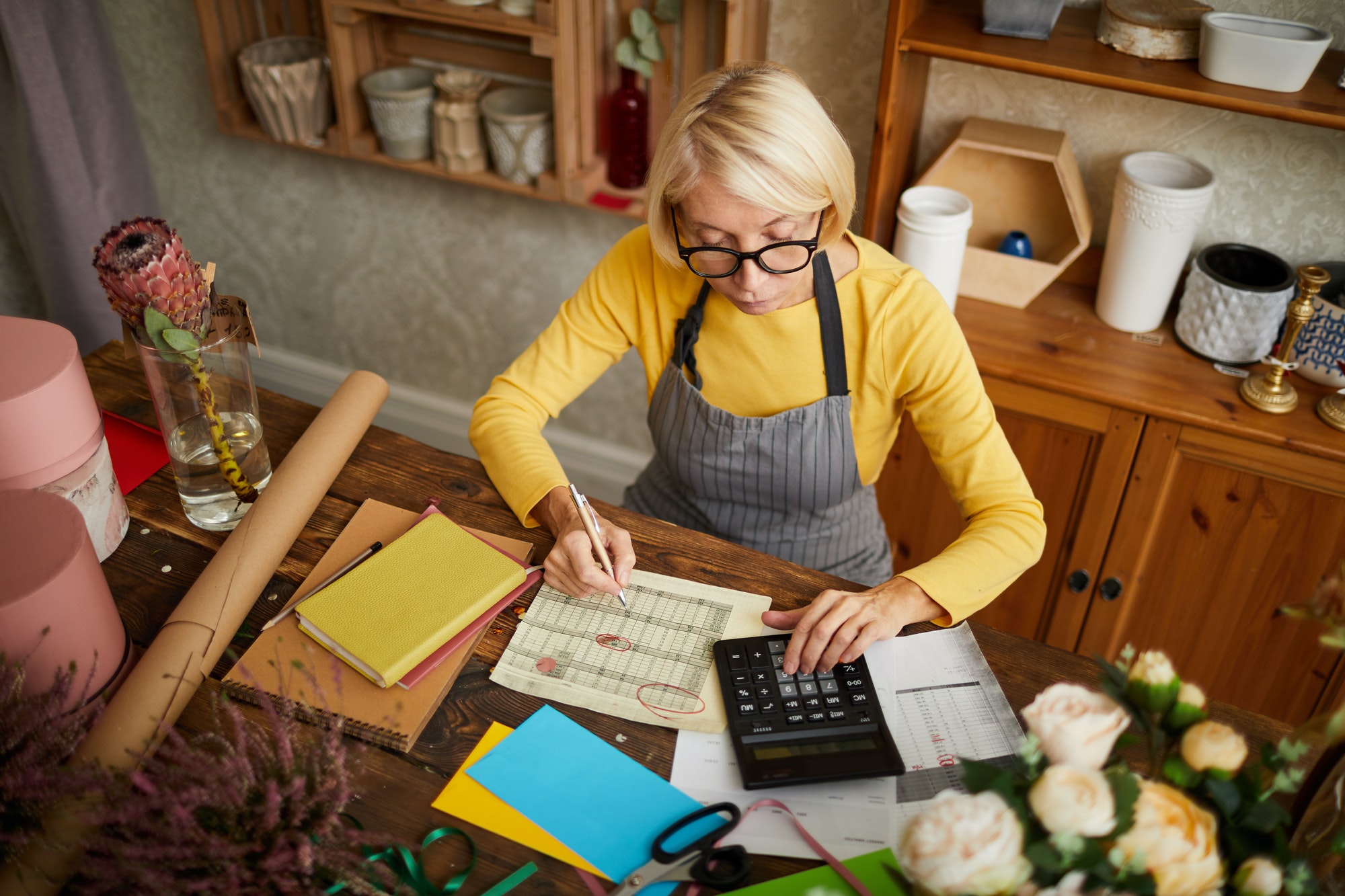 Mature Woman Accounting