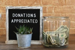 Jar Of Money Cash Donations Appreciated Sign Message Board, Contributions, Tips, Collection