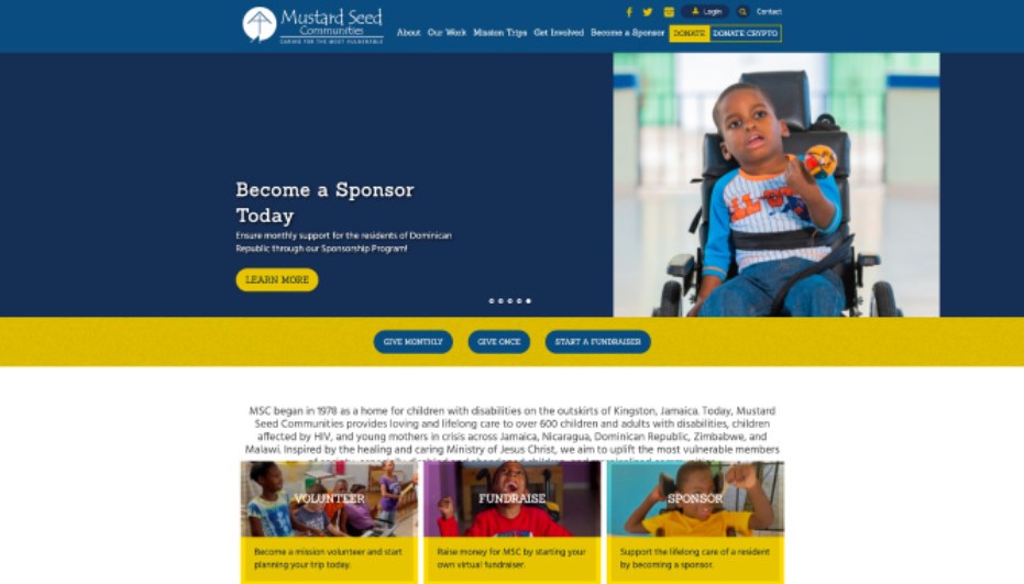 4 Top Nonprofit Websites and What We Can Learn From Them - Mustard Seed Communities