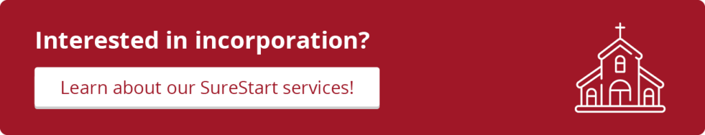 Click this graphic to learn how Foundation Group can help with church incorporation.